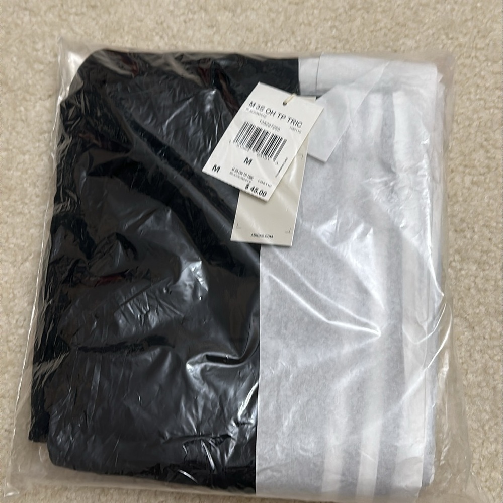 adidas Essentials 3-Stripes Tricot Open Hem Pants NWT - Picture 5 of 9